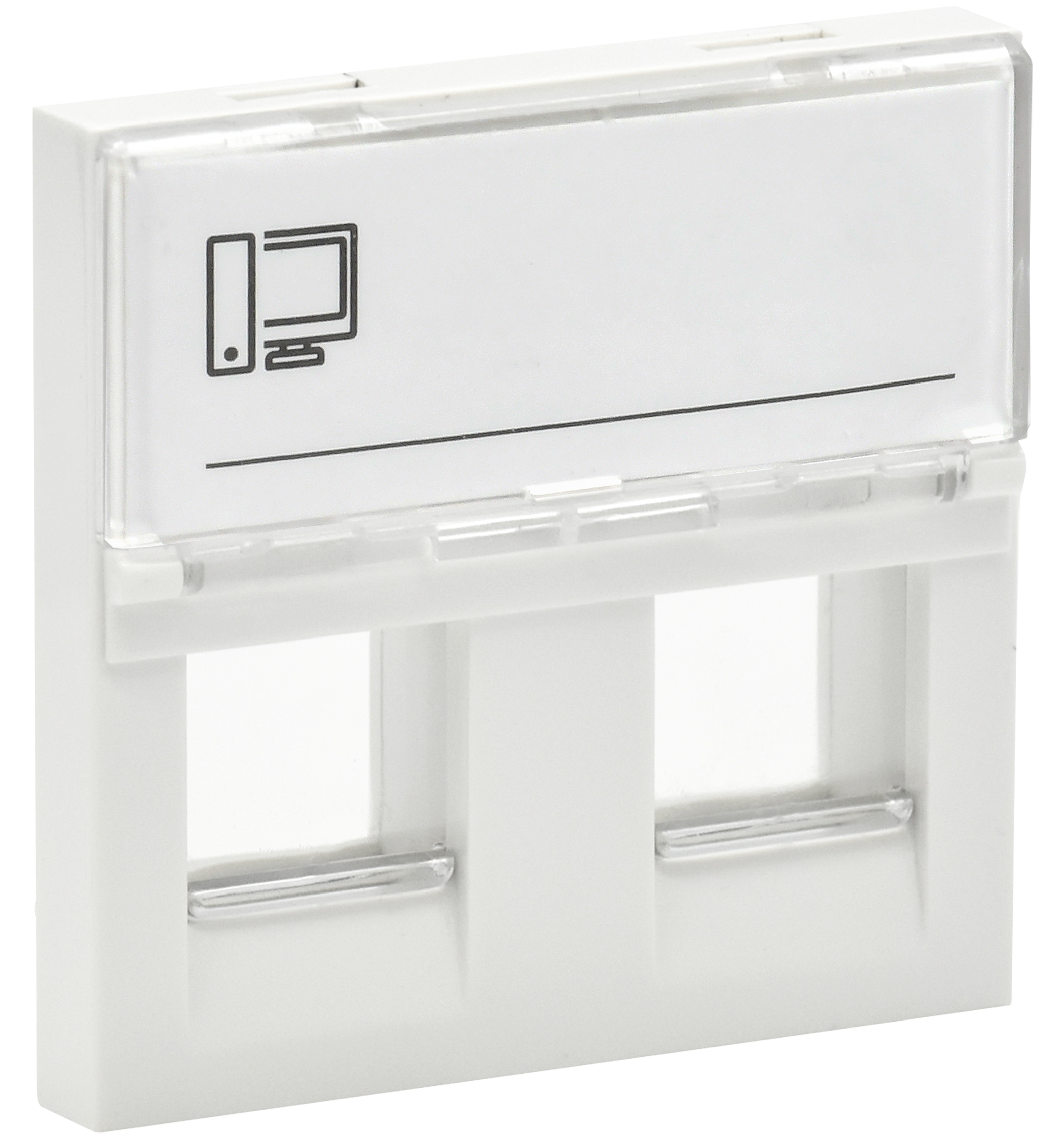 PRIMER Панель лицевая Keystone (2 модуля 2 входа) белая IEK PR-KK40D-PLK2-0-2-K01