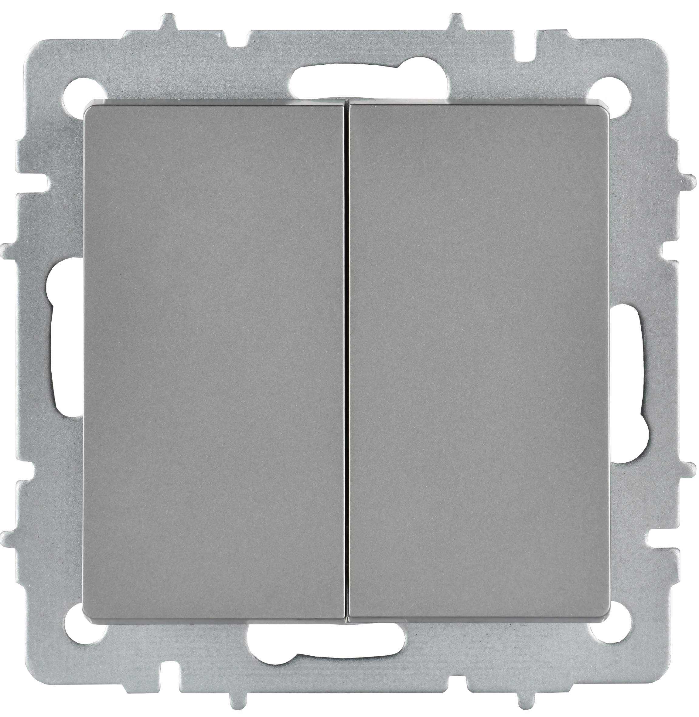 BRITE Выключатель 2-клавишный перекрестный 10А ВС10-2-3-БрС сталь IEK - Фото 5