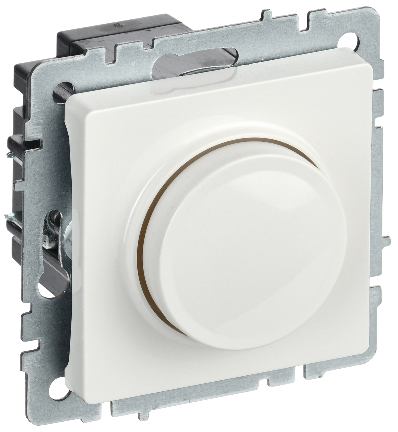 BRITE Светорегулятор поворотно-нажимной 600Вт СС10-1-0-БрБ белый IEK