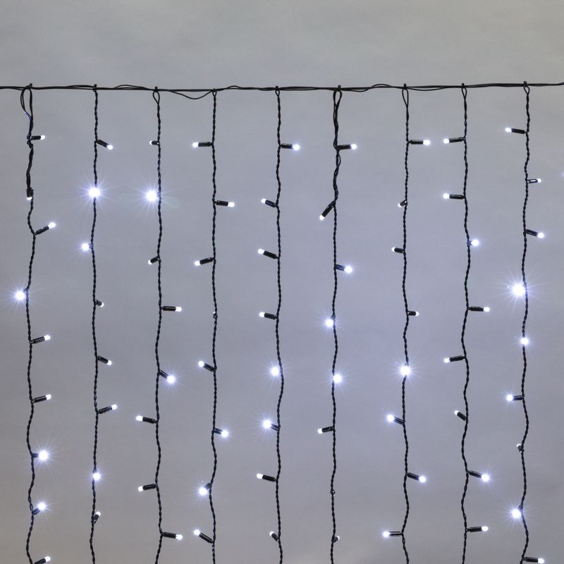 Гирлянда светодиодная Занавес 2х1,5м 300 LED БЕЛЫЙ черный ПВХ IP65 постоянное свечение 230В нужен блок 303-500 NEON-NIGHT