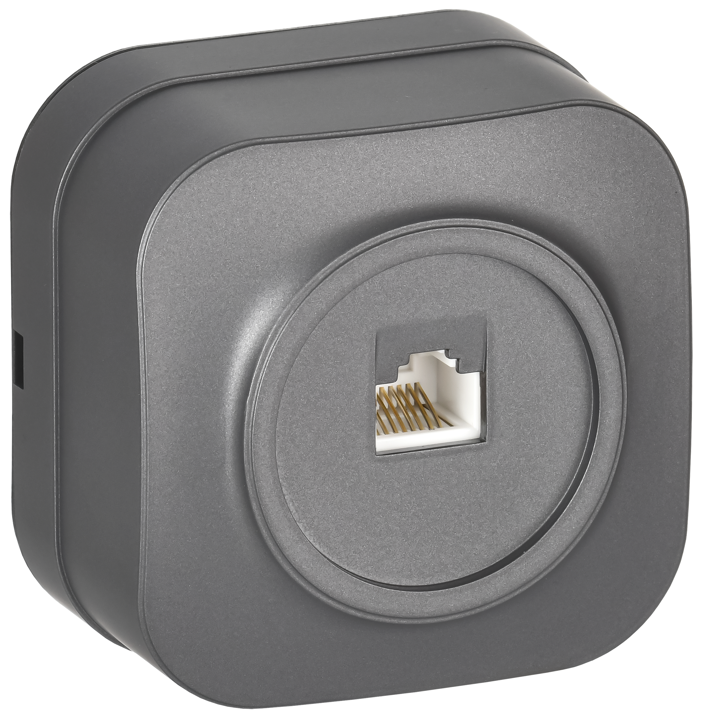 GLORY Розетка для открытой установки компьютерная RJ45 кат.5E РК10-ХСм сталь матовый IEK EKH10-K46M