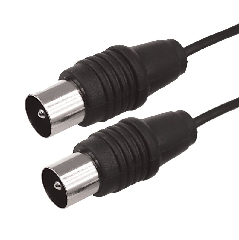 ВЧ кабель ТВ штекер - ТВ штекер, 7м, черный REXANT 17-5025