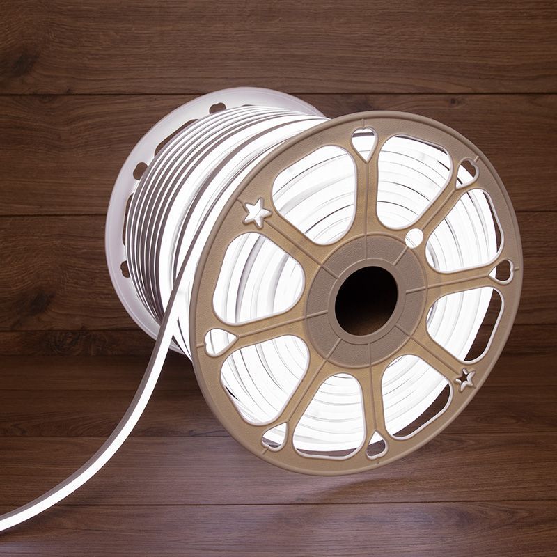 Гибкий неон LED SMD 8х16 мм, двухсторонний, белый, 120 LED/м, бухта 50 м 131-095