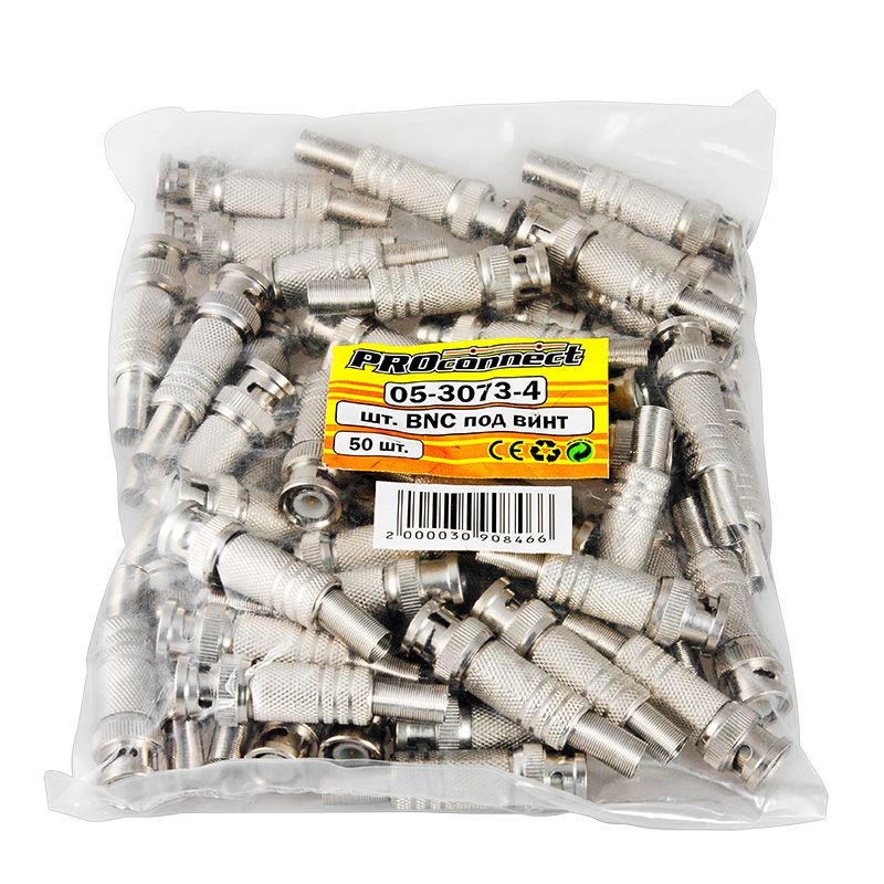 Разъем BNC штекер под винт с пружиной металл PROconnect - Фото 2