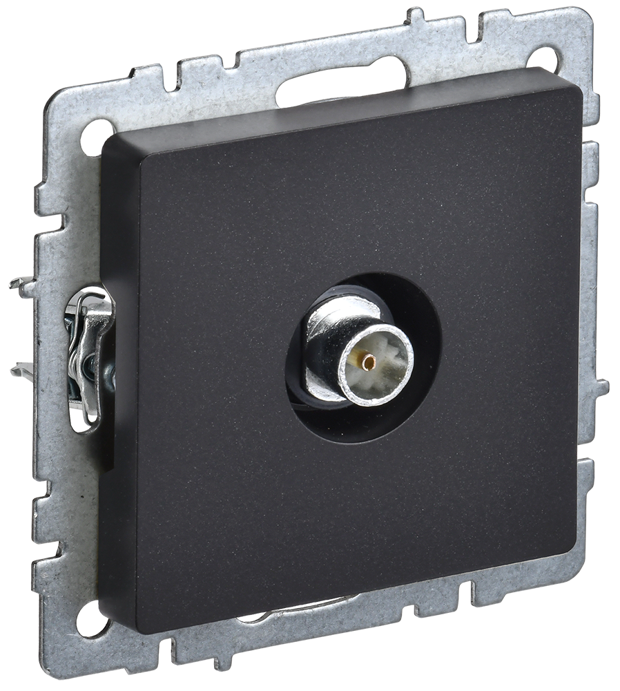 BRITE Розетка TV оконечная РТВ11-0-БрЧ черный IEK BR-A10-O-K02