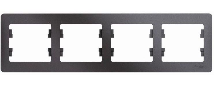 Рамка 4-м Glossa горизонт. графит SE GSL001304