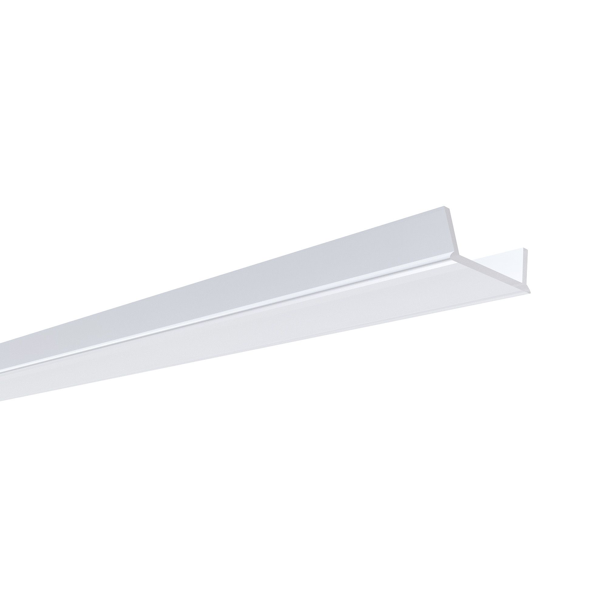 Профиль алюминиевый  угловой, накладной, серебро, 28,5х10,4мм, 2м, шир. ленты до 10мм (рассеиватель белый матовый, заглушки - 2шт.) - Фото 6