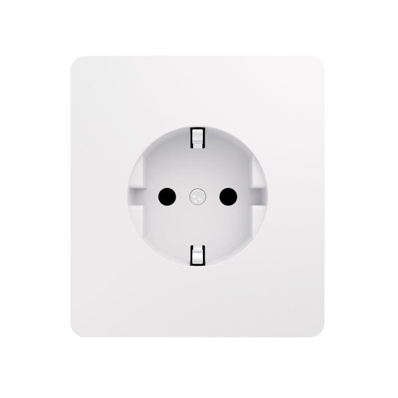 Розетка ROUND 1-ая с/з с/у, со шторками 16А перламутр KRANZ KR-78-0701-1