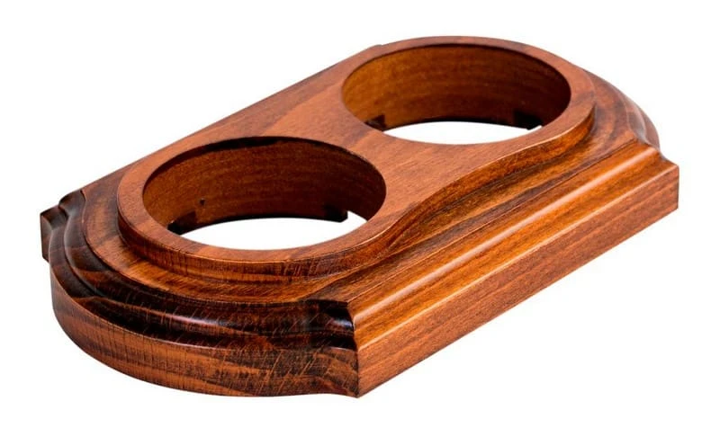 Рамка  двухместная "Элегант" , цвет - темный дуб, ТМ "МезонинЪ" GE70722-26