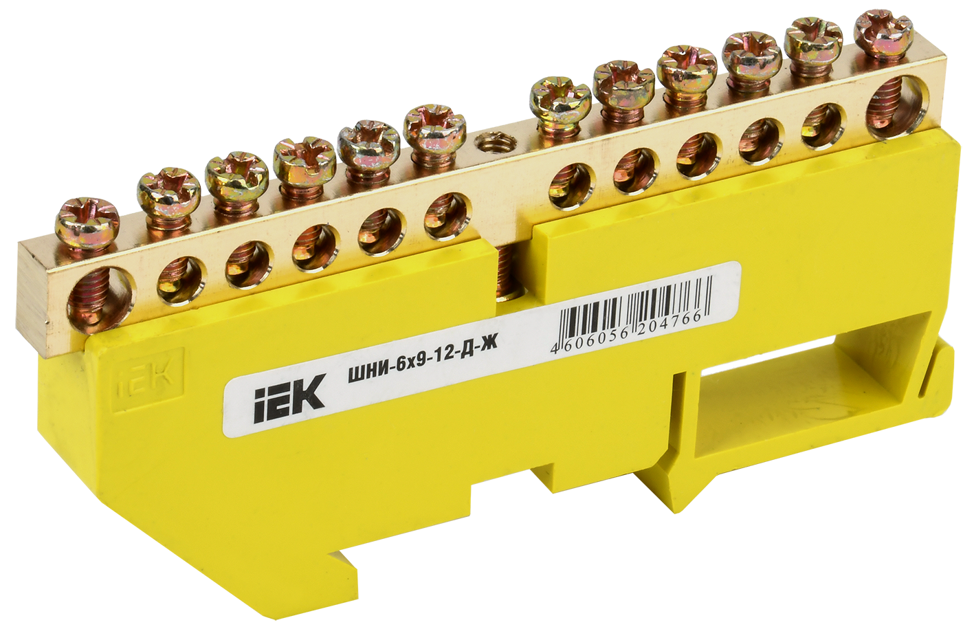 Шина PE "земля" на DIN-изол ШНИ-6х9-12-Д-Ж IEK