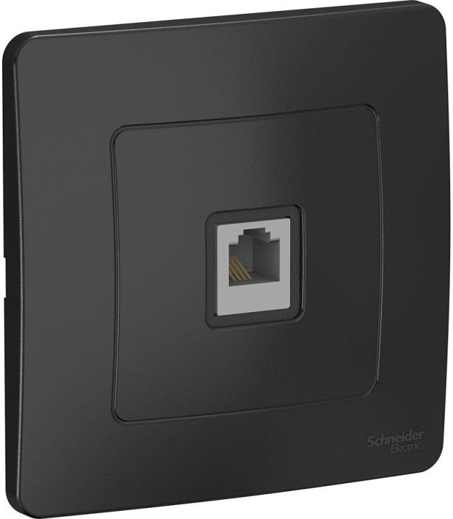 Розетка телефонная 1-м СП Blanca RJ11 антрацит SE BLNIS011006