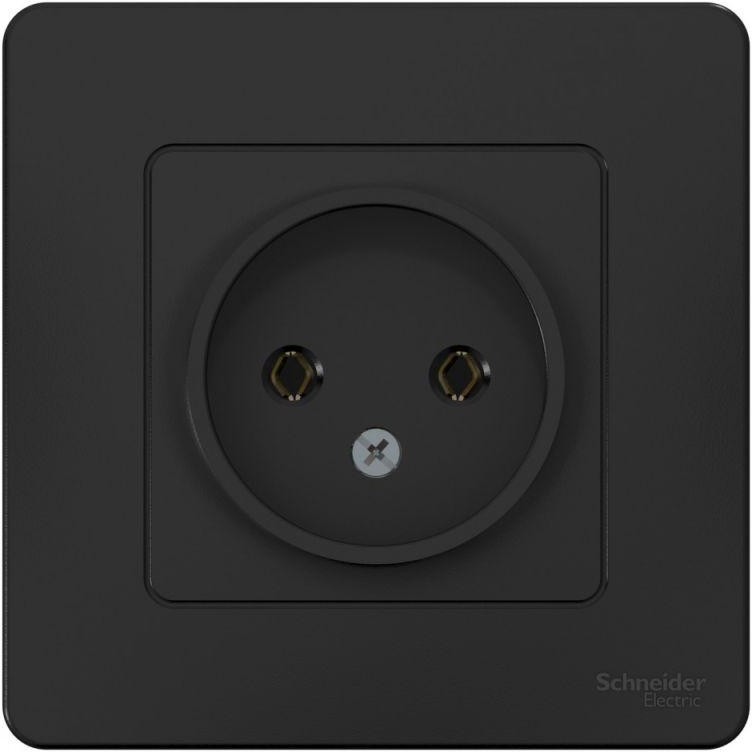 Розетка 1-м СП Blanca 16А IP20 250В без заземл. без защ. шторок антрацит SE BLNRS000016 - Фото 3
