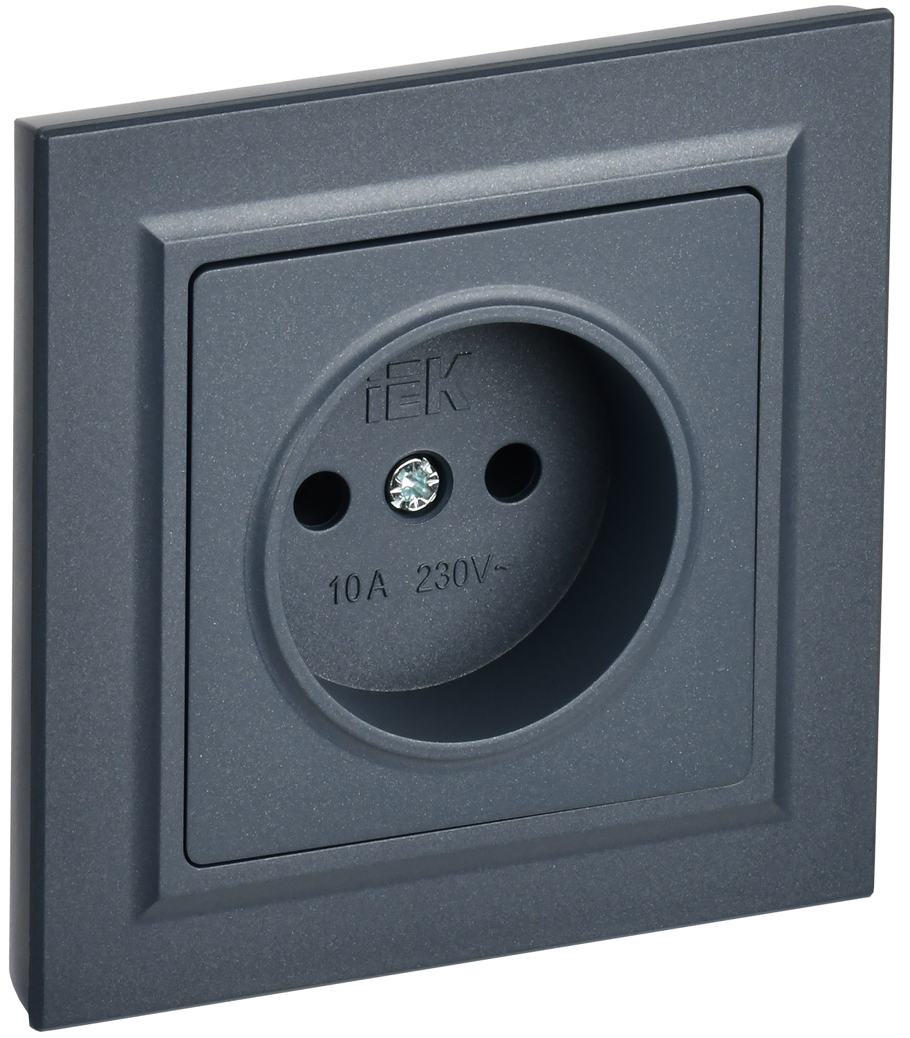 BRITE Розетка 1-местная без заземления без защитных шторок 10А в сб. РСР10-1-0-БрМ маренго IEK BR-R10-10-K35-F