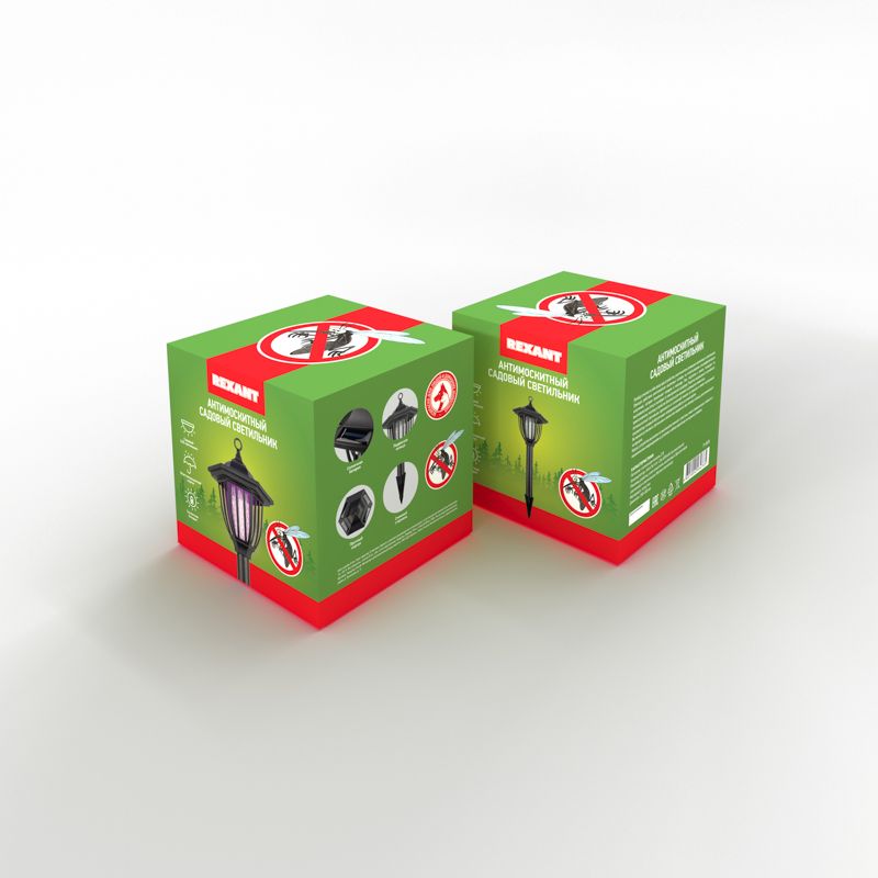 Антимоскитный инсектицидный садовый светильник R 20м, на солнечной батарее, пластик REXANT - Фото 2