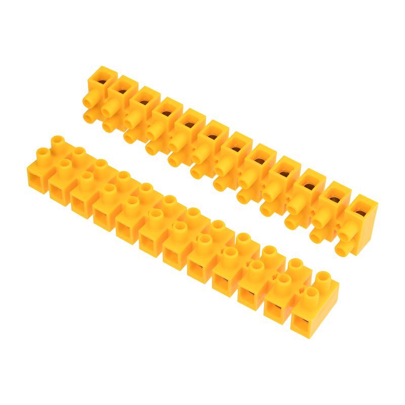 Клеммная винтовая колодка KВ-25 10-25, ток 60 A, полипропилен желтый REXANT (10 шт./уп.) 07-5025-3