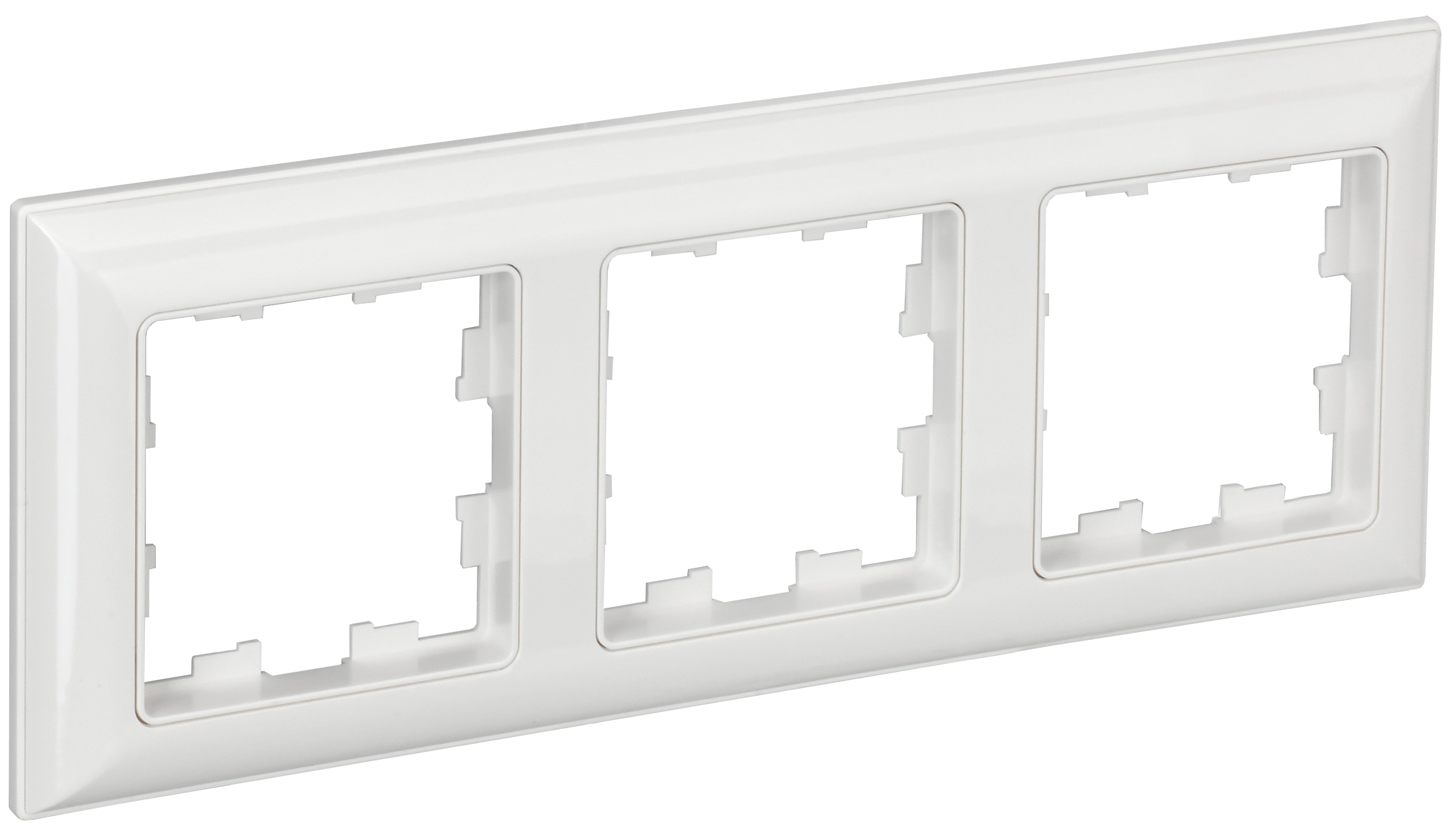 BRITE Рамка 3-местная РУ-3-Бр белый/белый IEK
