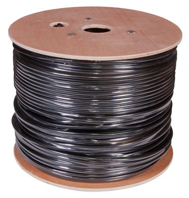 Кабель витая пара F/UTP, CAT 5e, PE, 4PR, 24AWG, OUTDOOR, SOLID, черный, 305м (барабан), REXANT - Фото 2