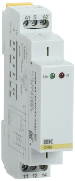 Реле импульсное ORM 1 контакт 12-240В AC/DC IEK ORM-01-ACDC12-240V