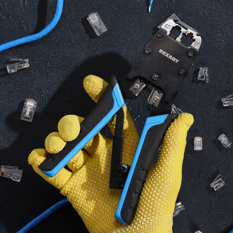 Кримпер для обжима REXANT HT-500R ТАЙВАНЬ 8P8C, 6P4C - Фото 2