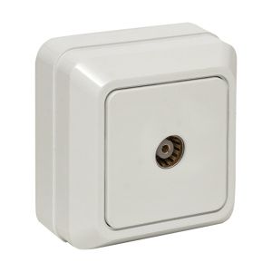 Рим Розетка TV 1-местная 75Ом 5-862МГц белая EKF ENA00-027-10