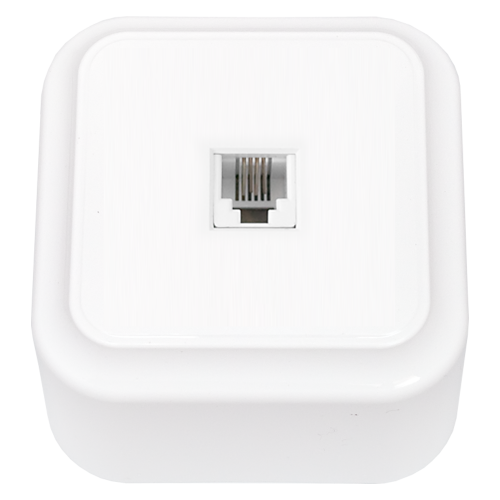 Розетка телефонная четырехконтактная открытой установки ТР4-017