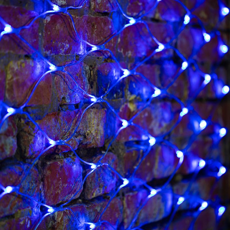Гирлянда светодиодная Сеть 2х1,5м 288 LED СИНИЙ прозрачный ПВХ IP65 свечение с динамикой 230В блок в комплекте NEON-NIGHT - Фото 2