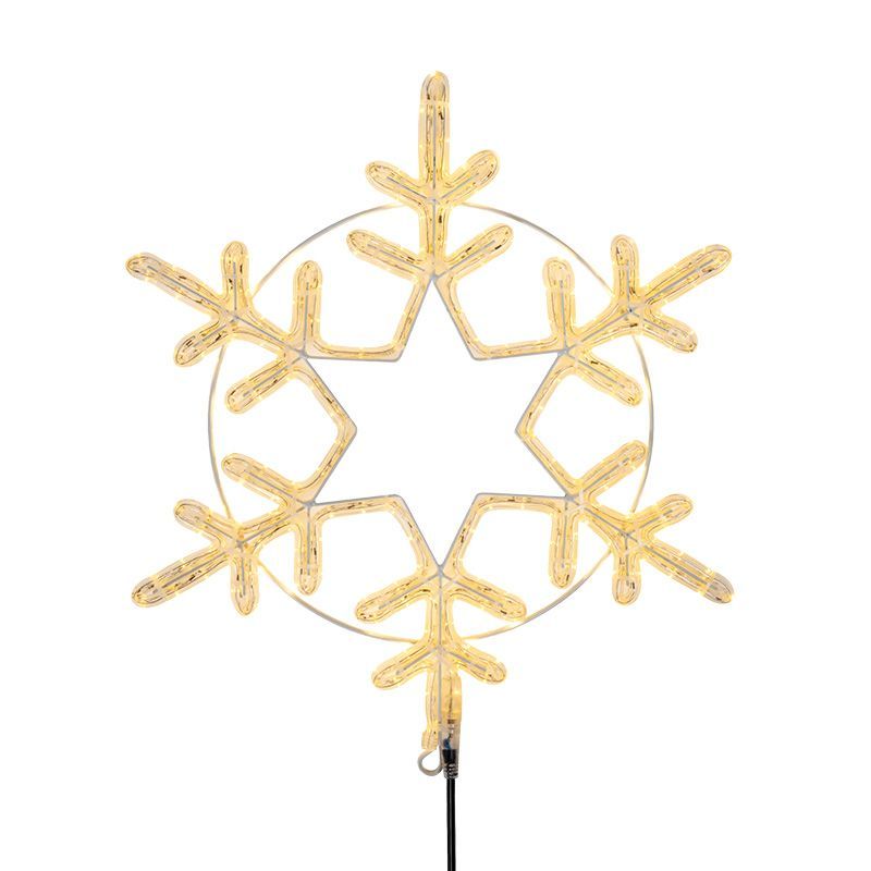 Фигура Снежинка цвет ТЕПЛЫЙ БЕЛЫЙ, размер 55x55 см NEON-NIGHT 501-324