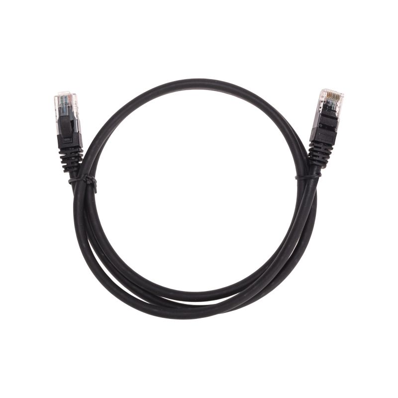Патч-корд U/UTP, CAT 6, RJ45-RJ45, 26AWG, LSZH, черный, 1м REXANT 02-0292-1