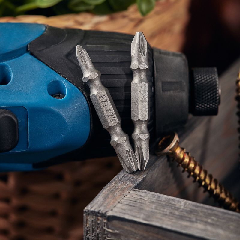 Мини-набор бит двусторонних PZ2xPZ2, PZ1xPZ3-50 мм (2 биты на блистере) Kranz - Фото 2