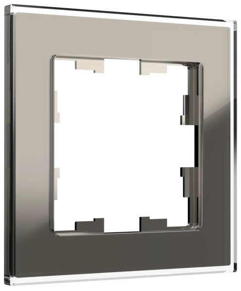 BRITE Рамка 1 -местная РУ-1-2-БрД стекло дымчатый IEK BR-M12-G-K30