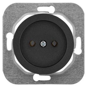 Розетка штепсельная скрытой установки РС16-1401 графит 11565BY
