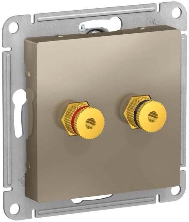 Розетка аудио 2-м AtlasDesign шампань SE ATN000587