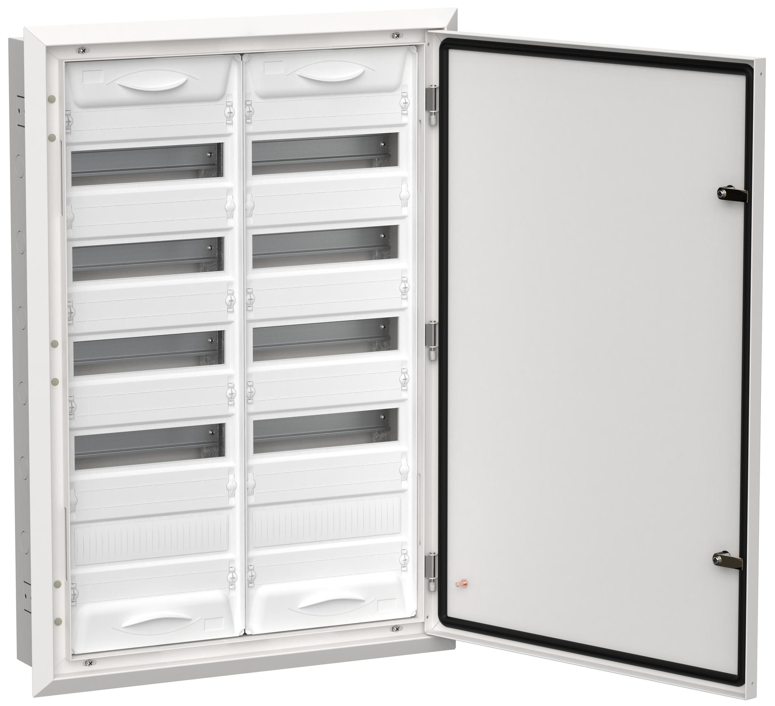 TITAN 5 Корпус металлический ЩРв-120 (2х60) 880х625х130мм IP31 белый (одна дверь) IEK TI5-50-V-2X060-31