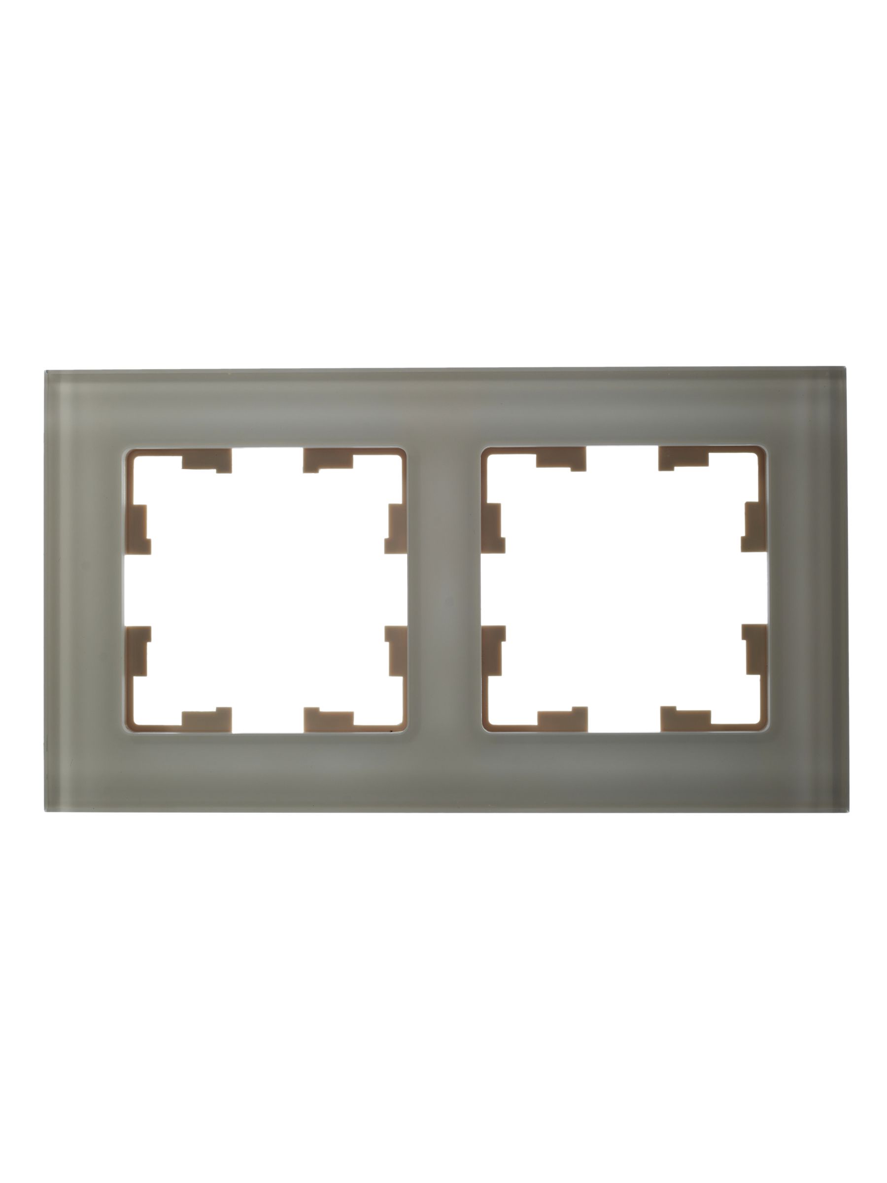 BRITE Рамка 2 -местная РУ-2-2-БрВа стекло ванильный IEK - Фото 8