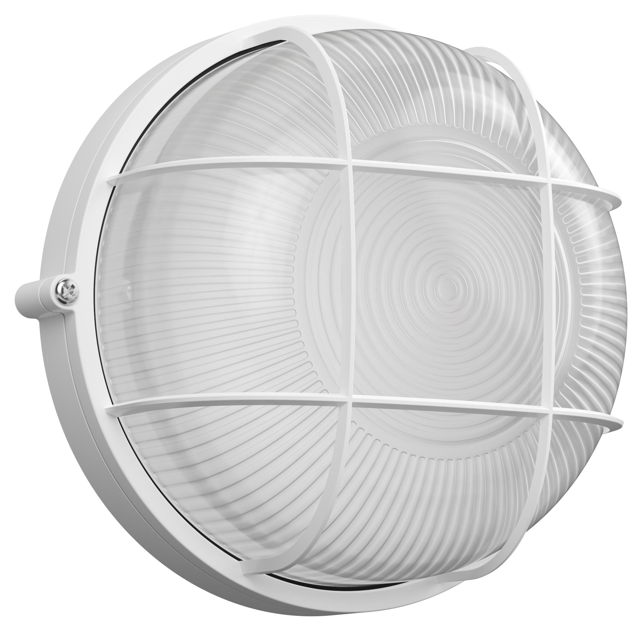 Светильник НПП1302 круг с решеткой 60Вт IP54 белый IEK LNPP0-1302-1-060-K01