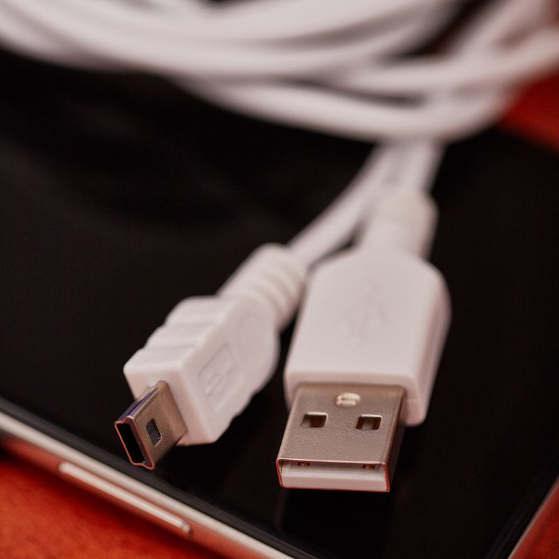 Кабель USB-A – mini USB, 1А, 1,8м, ПВХ, белый REXANT - Фото 5