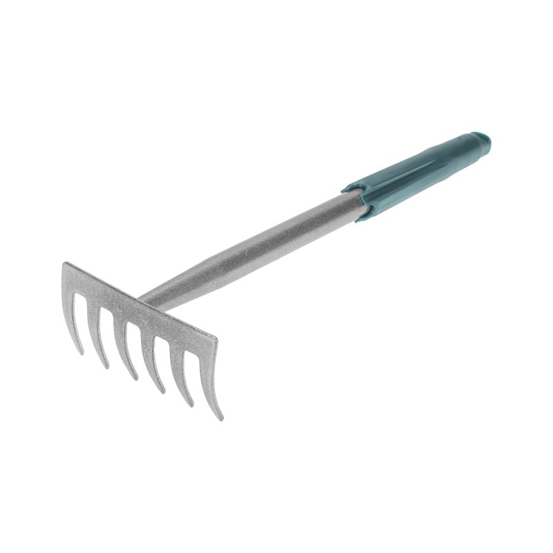 Грабли 6 прямых зубьев с цельнометаллической ручкой, покрытой пластиком ЧЕТЫРЕ СЕЗОНА 64-0017