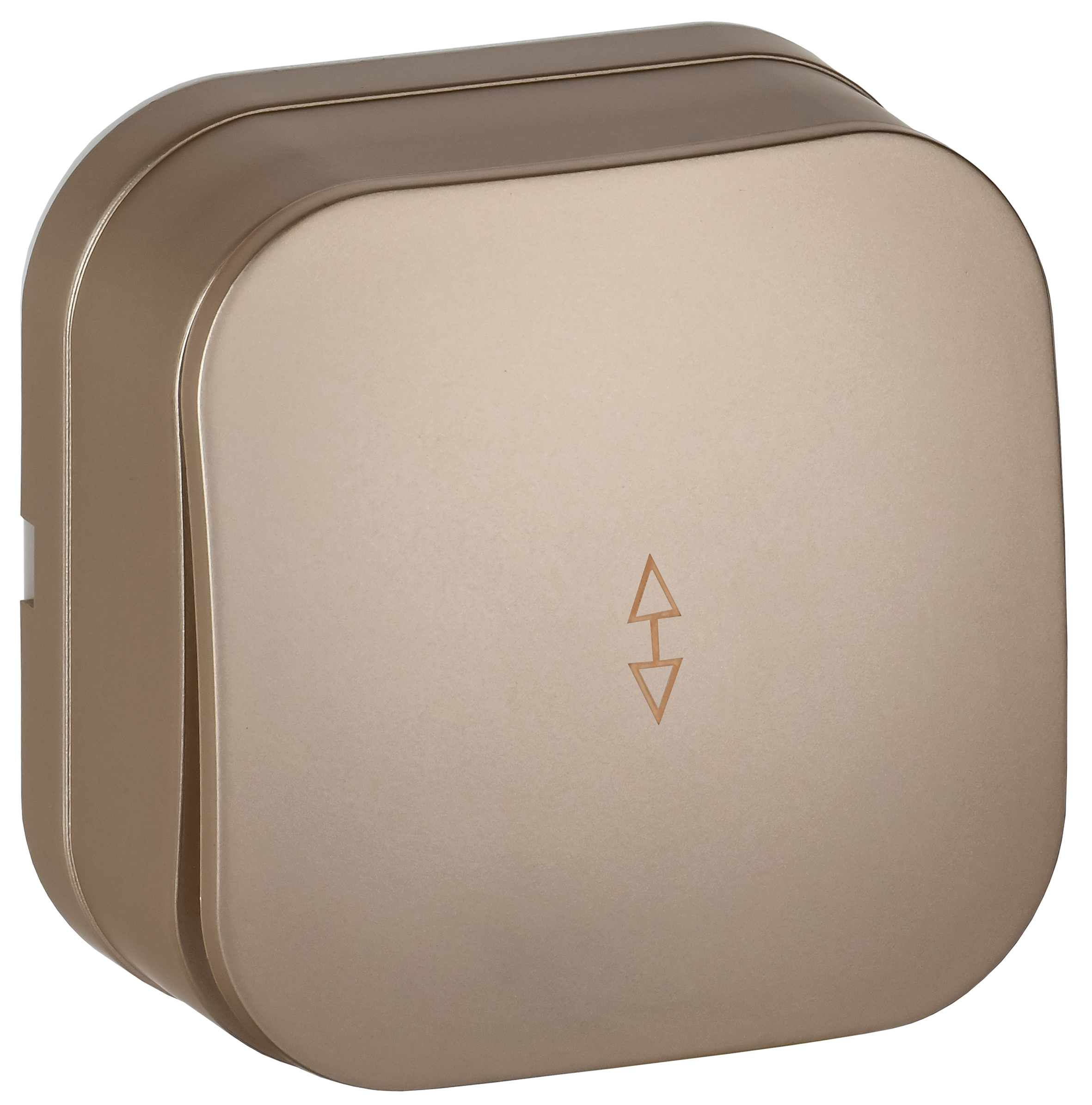 GLORY Выключатель 1-клавишный для открытой установки проходной 10А ВСп10-1-0-ХШм шампань матовый IEK EVH12-K37M-10