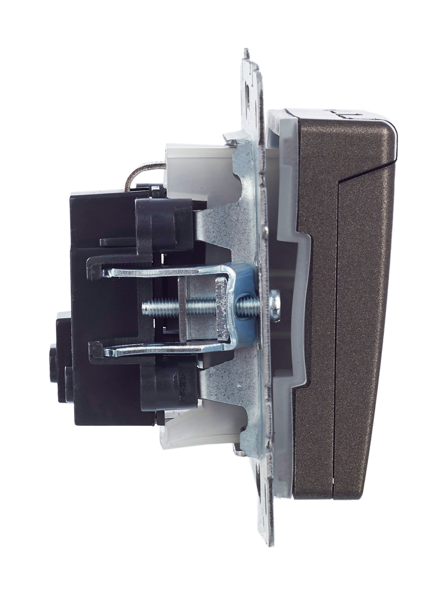 BRITE Розетка 1-местная с заземлением с защитными шторками и крышкой 16А IP44 РСбш10-3-44-БрТБ темная бронза IEK - Фото 6