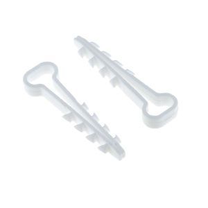 Дюбель-хомут для плоского кабеля (5-8мм) белый (100шт.) EKF plc-nccf-5x8w