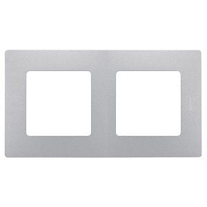 ETIKA Рамка 2-местная алюминий 672552