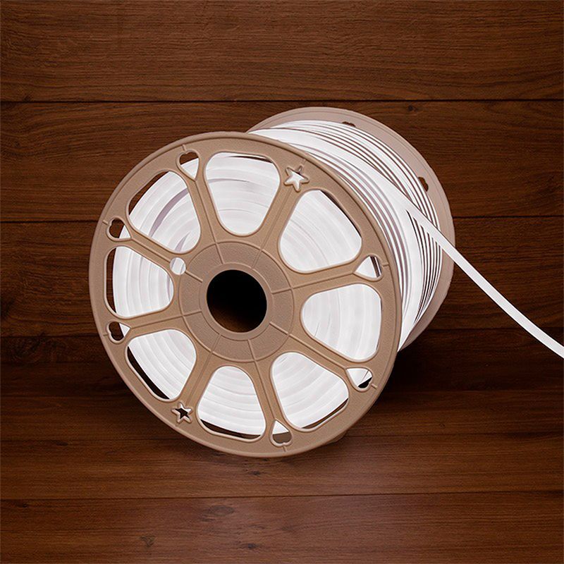 Гибкий неон SMD 8х16мм, 120 LED/м БЕЛЫЙ, односторонний, 24В, бухта 50м NEON-NIGHT 131-125