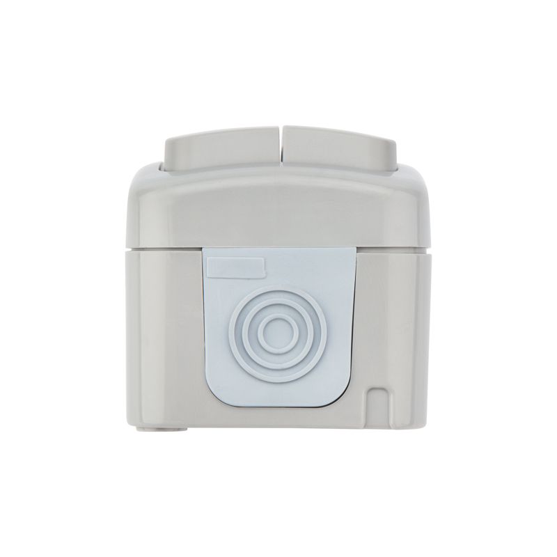 Выключатель двухклавишный Mini OG IP54 о/у, серый KRANZ - Фото 3