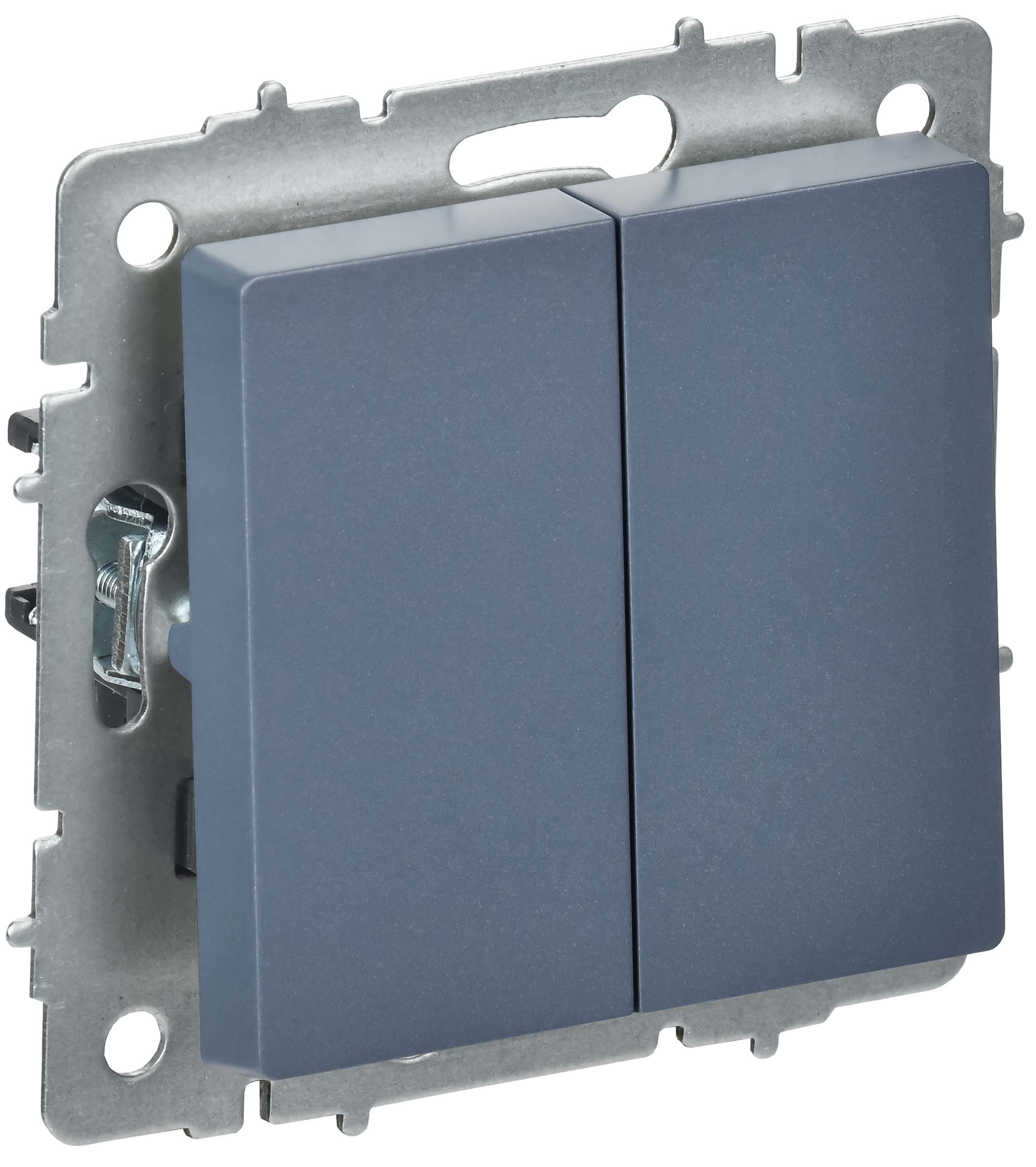 BRITE Выключатель 2-клавишный перекрестный 10А ВС10-2-3-БрМ маренго IEK BR-V23-0-10-K35