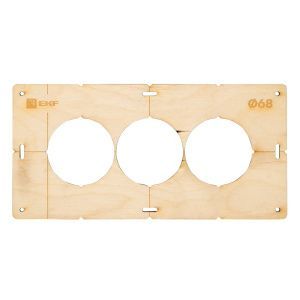 Шаблон для подрозетников c 3 отв. диам. 68 мм EKF Expert sh-d68-3