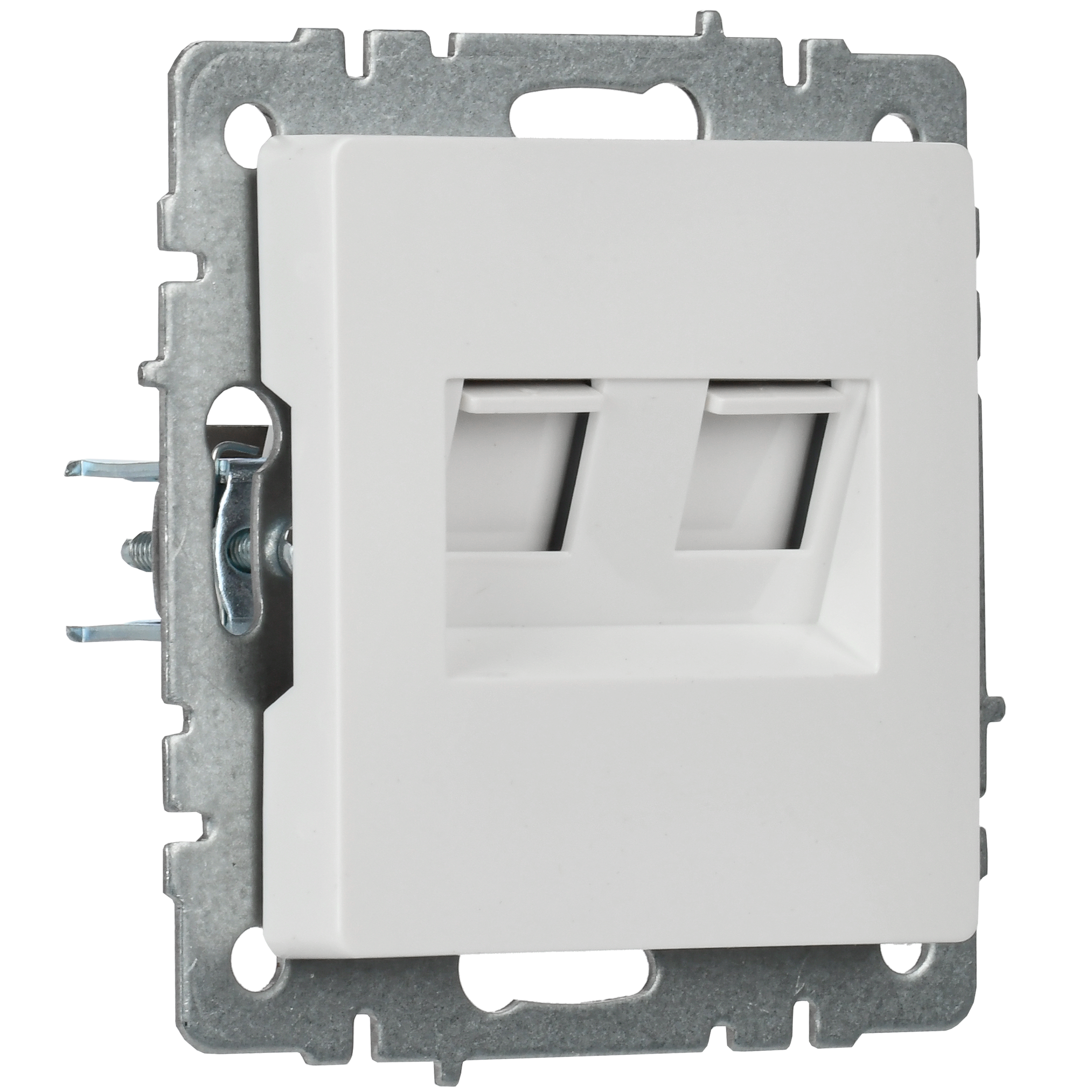 BRITE Розетка двойная RJ11+RJ45 кат.5E РК/Т12-БрБ белый IEK - Фото 4