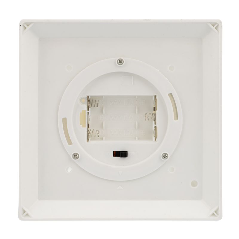 Декоративный фонарь со свечой 14x14x29 см, белый корпус, теплый белый цвет свечения NEON-NIGHT - Фото 5