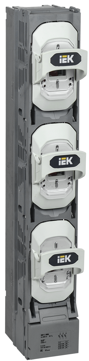 Предохранитель-выключатель-разъединитель ПВР-1 вертикальный 400А 185мм с пофазным отключением IEK SPR20-3-1-400-185-100