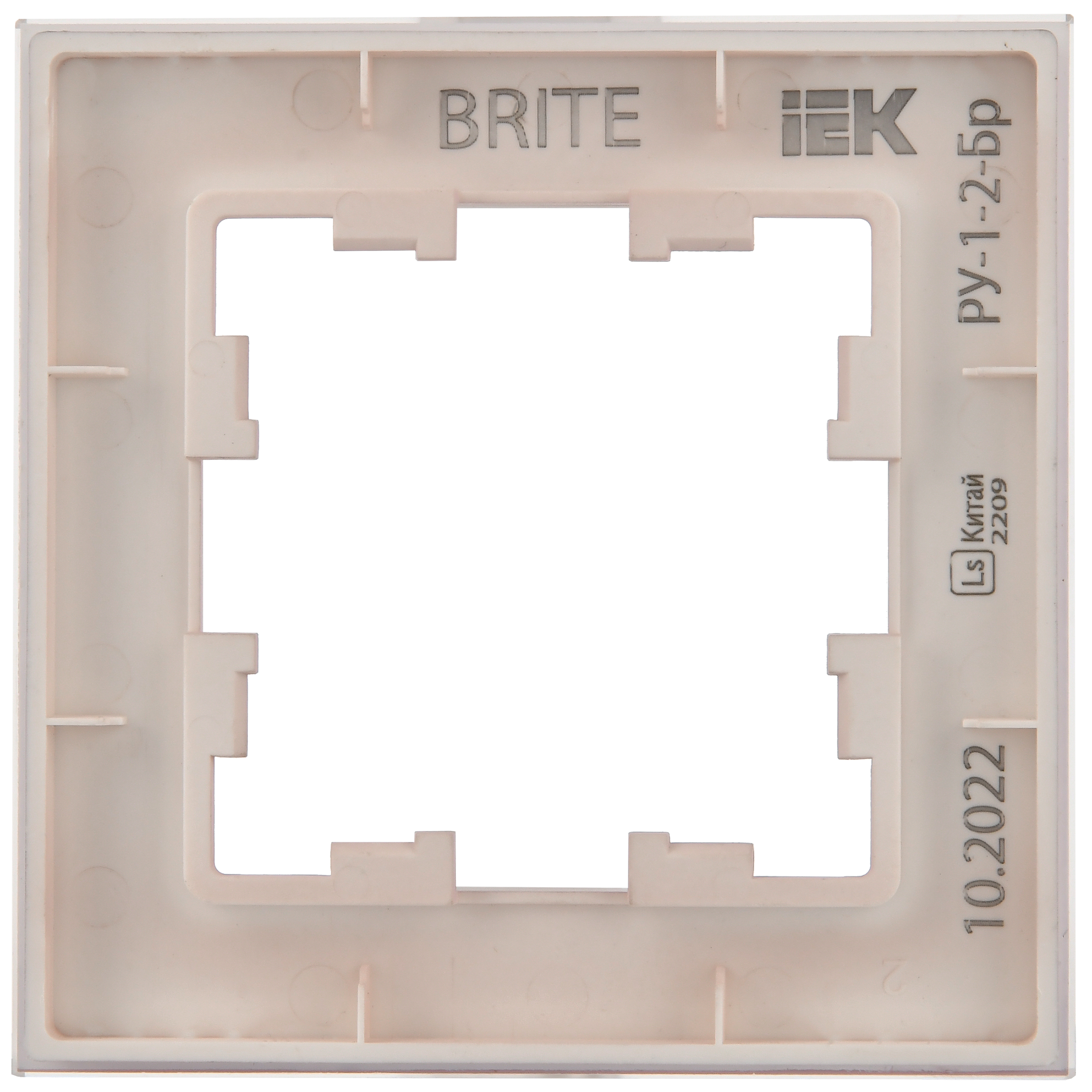 BRITE Рамка 1-местная РУ-1-2-Бр стекло розовый матовый IEK - Фото 5