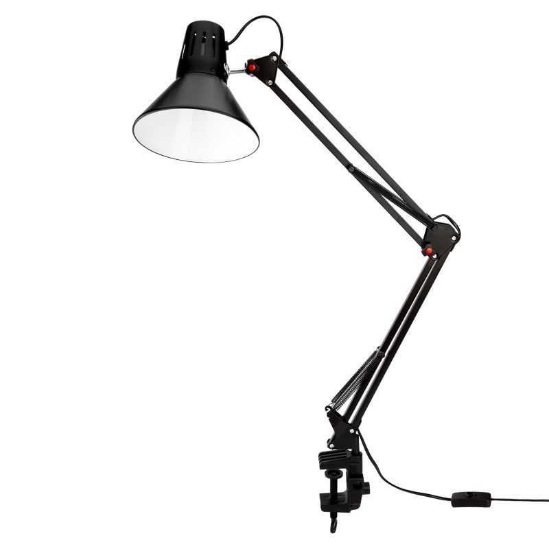 Светильник настольный REXANT Акцент на металлической стойке с винтовым зажимом, с цоколем Е27, 60 Вт, цвет антрацит 603-1008